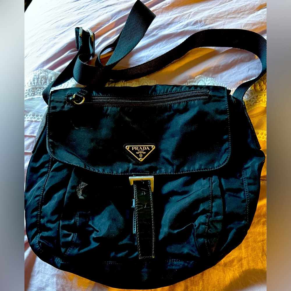 Vintage Prada Tessuto Messenger Bag